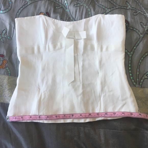 White boned corset bustier strapless top - Picture 14 of 16